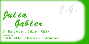 julia gabler business card